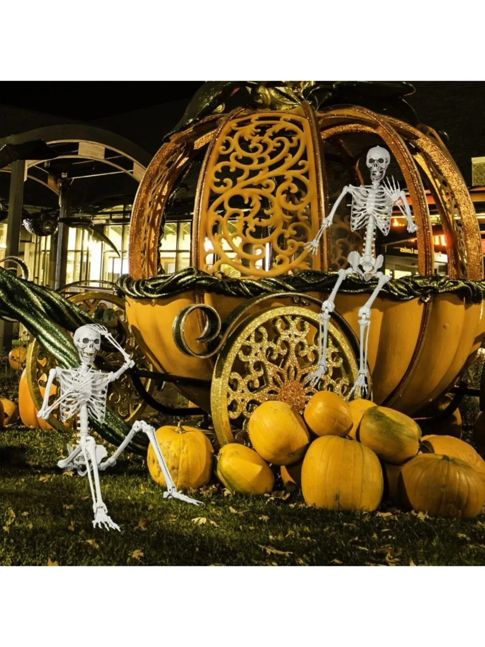 Life-Size 5.4ft Posable Halloween Skeleton - Movable Joints for Spooky Décor